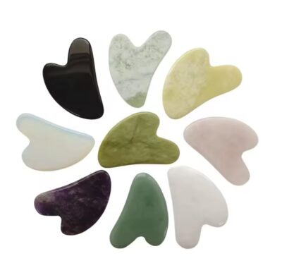 Heart-Shaped Natural Stone Facial Massagers